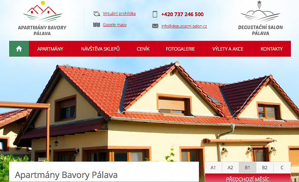 Apartmány Bavory Pálava